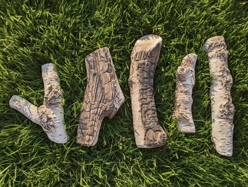 Ceramic logs pcs - ceramic,
