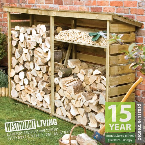Treated wooden log - treated,
